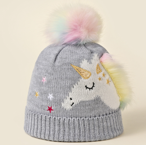 Gorro de Invierno con Diseño de Unicornio, Impresión Digital, para Niños y Niñas, Cálido, 100% Acrílico, Unisex, para Playa y Viajes - Product Image 2