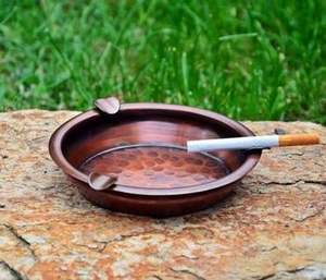 Cenicero de cobre con acabado clásico Vintage, diseño personalizado para el hogar, restaurante, Bar, oficina, embalaje de regalo Ideal disponible a buen precio - Product Image 4