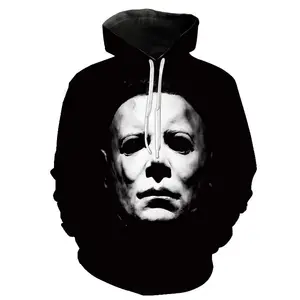 Baru musim dingin Halloween Horror Michael Myers 3D dicetak Pria Wanita anak-anak Hoodies kaus pullover mantel Atasan