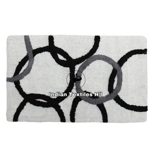 Alfombrillas de baño de algodón con mechones, diseño más suave hecho a máquina, venta al por mayor, directo de fábrica India - Product Image 1