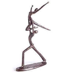 Nouvelle Arrivée Arts Et Artisanat Décor À La Maison En Fonte Artisanat En Métal Couple Danse Figure Statues Argent Couleur Fini - Product Image 1