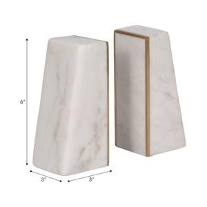 Great quality in reasonable price Minimal Marble Bookends Clean Design Suitable For Modern Homes Offices And Libraries - Product Image 5