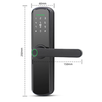 Serrure de porte électronique intelligente Navicat, biométrique, sans clé, avec carte RFID, serrures de porte automatiques, application Tuya TTLock