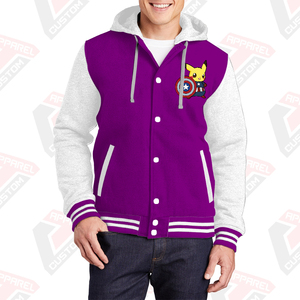 Chaqueta universitaria cálida y elegante para hombre con capucha 100% algodón polar bordado Technics Impresión digital teñido liso para invierno - Product Image 6