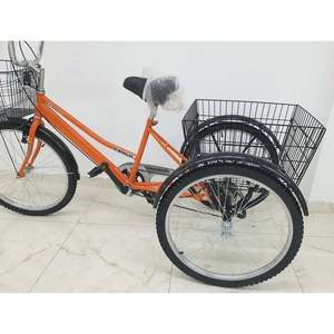 Bicicleta de Carga de Tres Ruedas Naranja 2960 con Cesta de Aluminio, Diseño Adaptado al Mercado - Product Image 3