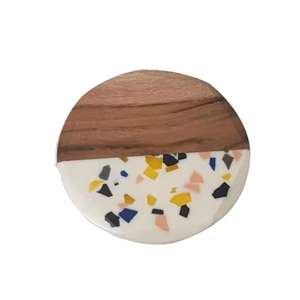 Posavasos de té con logotipo personalizado, alfombrillas y almohadillas de terrazo, posavasos de terrazo personalizados para el hogar, Hotel, restaurante, vajilla, posavasos resistentes al calor - Product Image 5