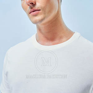 T-shirt imprimé respirant 100% coton coupe ample pour homme avec tissu en toile Design d'été élégant - Product Image 6