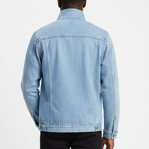 แจ็คเก็ตเดนิมเพิ่มประสิทธิภาพการสวมใส่ที่ดีที่สุดสำหรับผู้ชาย ขายส่งราคาดี ลุคสตรีท แจ็คเก็ตเดนิมสีพื้นสำหรับผู้ชาย - Product Image 2