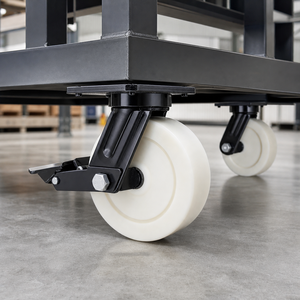 Roulettes en nylon blanc ultra-résistantes 6, 8, 10, 12 pouces, roues universelles pour chariots industriels et <span class=keywords><strong>de</strong></span> <span class=keywords><strong>transport</strong></span> - Product Image 1