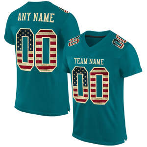 Camiseta de uniforme de equipo de fútbol americano, ropa deportiva de secado rápido de poliéster personalizada para jugadores, entrenamiento de día de juego o uso de práctica - Product Image 2