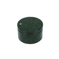 Pot de rangement en marbre vert, style moderne et minimaliste, organisateur de pierre de luxe, durable et haut de gamme, idéal pour les fêtes - Vente chaude