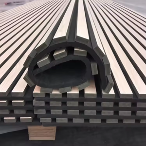 Panneaux acoustiques de plafond incurvés en caoutchouc au design moderne flexible, panneaux muraux, planches, décoration murale acoustique en PET MDF pour meubles - Product Image 5