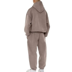 Chándal holgado para hombre, elegante conjunto de dos piezas con Sudadera con capucha y pantalones, diseño cómodo para deportes de gimnasio o salón en casa - Product Image 6