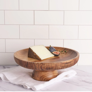 แท่นวางเค้กไม้อะคาเซียที่ตั้งแสดงบนโต๊ะของหวานชุดเสิร์ฟเค้กไม้ - Product Image 1