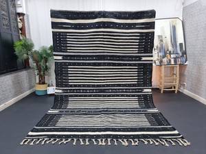 พรมพื้นที่แบนสไตล์โมร็อกโกพรมขนแกะสไตล์คิลลิมถักลายตามสั่งขนาดงานแฮนด์เมด - Product Image 6