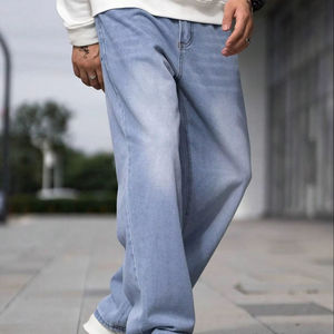 Jeans baggy en denim de qualité supérieure pour hommes, style gothique hip hop vintage, parfait pour les fêtes de printemps et d'hiver et la mode quotidienne - Product Image 4