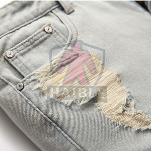 กางเกงยีนส์ขาสั้นผู้ชายคุณภาพสูงขายดี ระบายอากาศได้ดี เป็นมิตรกับสิ่งแวดล้อม ดีไซน์ตามสั่ง บริการ OEM เหมาะสำหรับใส่กิจกรรมกลางแจ้ง - Product Image 6