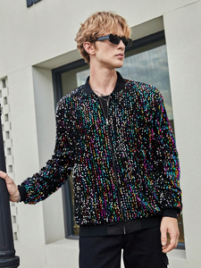 Veste d'université d'automne et d'hiver à la mode originale veste universitaire en coton épais avec lettres imprimées pour hommes, veste universitaire en strass de baseball personnalisable - Product Image 2