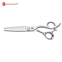 CAK101TX Japan 440C Ciseaux de coiffure professionnels pour coupe et effilage, ciseaux de barbier, fournitures de salon de coiffure, poignée ergonomique