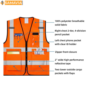 Chaleco DE TRABAJO SAMAVIA con bolsillos utilitarios | Chaleco táctico para hombres | Ideal para pesca y senderismo - Product Image 5