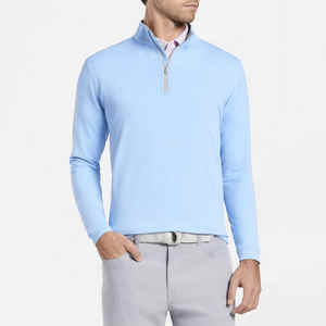 เสื้อเชิ๊ตผู้ชายแบบรูดซิปครึ่งตัวเสื้อเชิ้ตแขนยาวลำลองแฟชั่นสำหรับผู้ชายโลโก้ตามสั่งผลิตจากโรงงานโดยตรง - Product Image 4