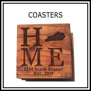 WHITE FLORAL Printed Unique Custom Wood <b>Coaster</b> <b>Set</b> with Handmade Bone <b>and</b> Brass Inlay Made in India - Product Image 4