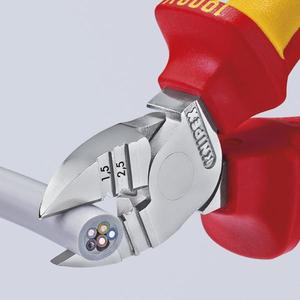 For Knipex Diagonal Insulation <b>Stripper</b> VDE-Tested Plier with Multi-Component Grips Chrome Plated Handles for Insulated Work - Product Image 3
