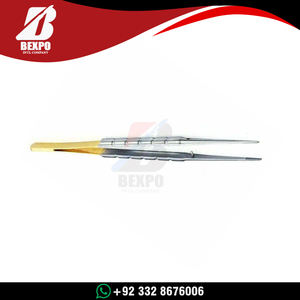 Pinzas de microcirugía Castroviejo doradas, instrumentos quirúrgicos dentales para cirugía menor y procedimientos oftalmológicos, de acero metálico, eléctricas. - Product Image 2