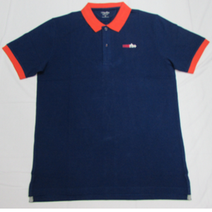 Chemise pour homme avec col et poignets contrastés brodés, coton/spandex piqué, design personnalisable sur le côté, fente sur le côté, fabriqué au Bangladesh - Product Image 1