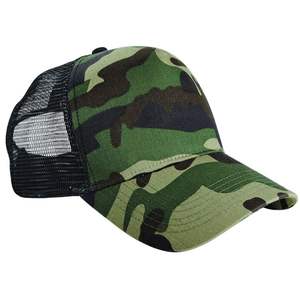 Casquettes de camionneur en daim avec logo patch camouflage, personnalisez vos propres casquettes de camionneur en maille brodée motif flamme - Product Image 2