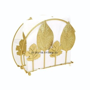 Haute qualité plaqué or la plupart des ventes fleurs concepteur qualité supérieure en métal fait aspect attrayant porte-serviettes fournitures de table - Product Image 2
