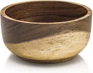 Cuenco de madera decorativo de lujo con diseño de hoja de metal ecológico para servir en fiestas - Product Image 3