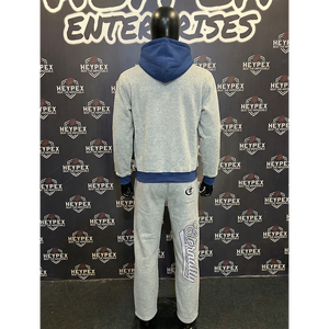 Survêtement sportif d'hiver pour homme de haute qualité, 100% coton, écologique, respirant, avec sweat à capuche court personnalisé et pantalon de survêtement - Product Image 6