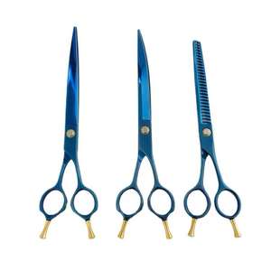 Ciseaux de barbier professionnels de 7 pouces les plus vendus, en acier inoxydable, ciseaux à cheveux tranchants, utilisation en salon, ergonomie décalée, CE - Product Image 5