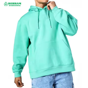 Sweat à capuche oversize personnalisé avec logo OEM, en mélange polyester/coton, style streetwear, double couche en molleton French Terry, à enfiler, séchage rapide - Product Image 3
