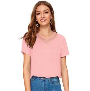 Tops de punto de moda de Color melocotón exclusivos de Boutique india para mujer, ropa regular cómoda, estilo Formal corto - Product Image 1