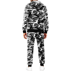Conjunto Deportivo Personalizable para Hombre, Sudadera con Capucha de Felpa de Algodón con Estampado de Camuflaje, Pantalones Deportivos Holgados, Estilo Urbano - Product Image 6