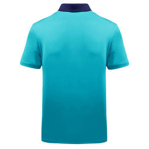 Meilleure qualité poids léger pour hommes pour les sweats à capuche polo respirant à manches courtes Logo personnalisé tissu de toile à motif solide - Product Image 2