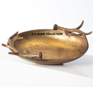 Recién lanzado, latón, acabado antiguo, decorativo, forma de asta de Metal, mango de diseño, utensilios de cocina, tazón para mezclar - Product Image 1