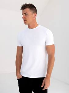 Collection de vêtements d'été, t-shirt à manches courtes pour homme de qualité supérieure, col rond, coupe ajustée, avec impression numérique, tissu tricoté, design uni - Product Image 5