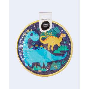 Platos de Dinosaurios para Fiesta, 23 cm, Paquete de 8, Artículos Desechables para Fiestas - Product Image 1