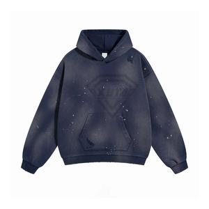 Sweat-shirt à capuche pour homme 100% délavé à l'acide, surdimensionné, personnalisable, streetwear vintage, sweat-shirt en molleton français pour homme, en coton, sweat-shirt pour homme - Product Image 5