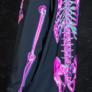 Sweat à capuche d'Halloween surdimensionné de luxe de haute qualité pour hommes Logo brodé personnalisé Noir lourd pour l'hiver - Product Image 6