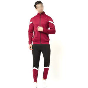 Chándal deportivo a rayas con cuello simulado, producto más alto, transpirable, ajuste Regular, conjuntos de chándal de poliéster de longitud completa, novedad de 2025 - Product Image 1