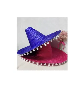 Vietnam factory produce Party Mexican Hat 35 / 50cm Spanish Straw Sombrero Fiesta Fancy Dress Halloween