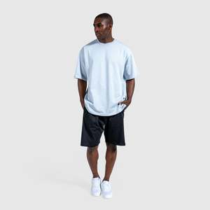 Camisetas Extra Grandes de Algodón/Fibra de Bambú para Hombre, Hechas a Medida, Estilo Hip Hop, Hombros Caídos, Lisas, Venta al por Mayor 2026 - Product Image 6