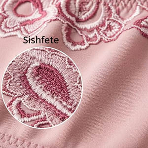 Brodé Spandex Nylon Sexy Sous-Vêtements Femmes Dentelle Transparent Lingerie Ensemble Respirant Élastique Intime Porter Pour Dames - Product Image 3