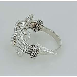 925 Sterling Silver Handmade <b>Celtic</b> Knot <b>Ring</b> Vintage Infinity Love Knot Promise Luxury Fine Jewelry Gift for Her - Product Image 4