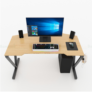 GBamboo GB38010-V-Shaped Leg Gaming <b>Desk</b> 70x140cm Wooden and Plastic Material MDF Melamine Surface <b>Extendable</b> Computer <b>Desk</b> - Product Image 1