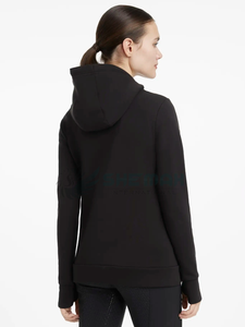 <b>women</b> equestrian hoodie <b>thermal</b> fleece zip up sweatshirt with adjustable drawstring hood stylish slim fit long sleeve riding <b>top</b> - Product Image 2